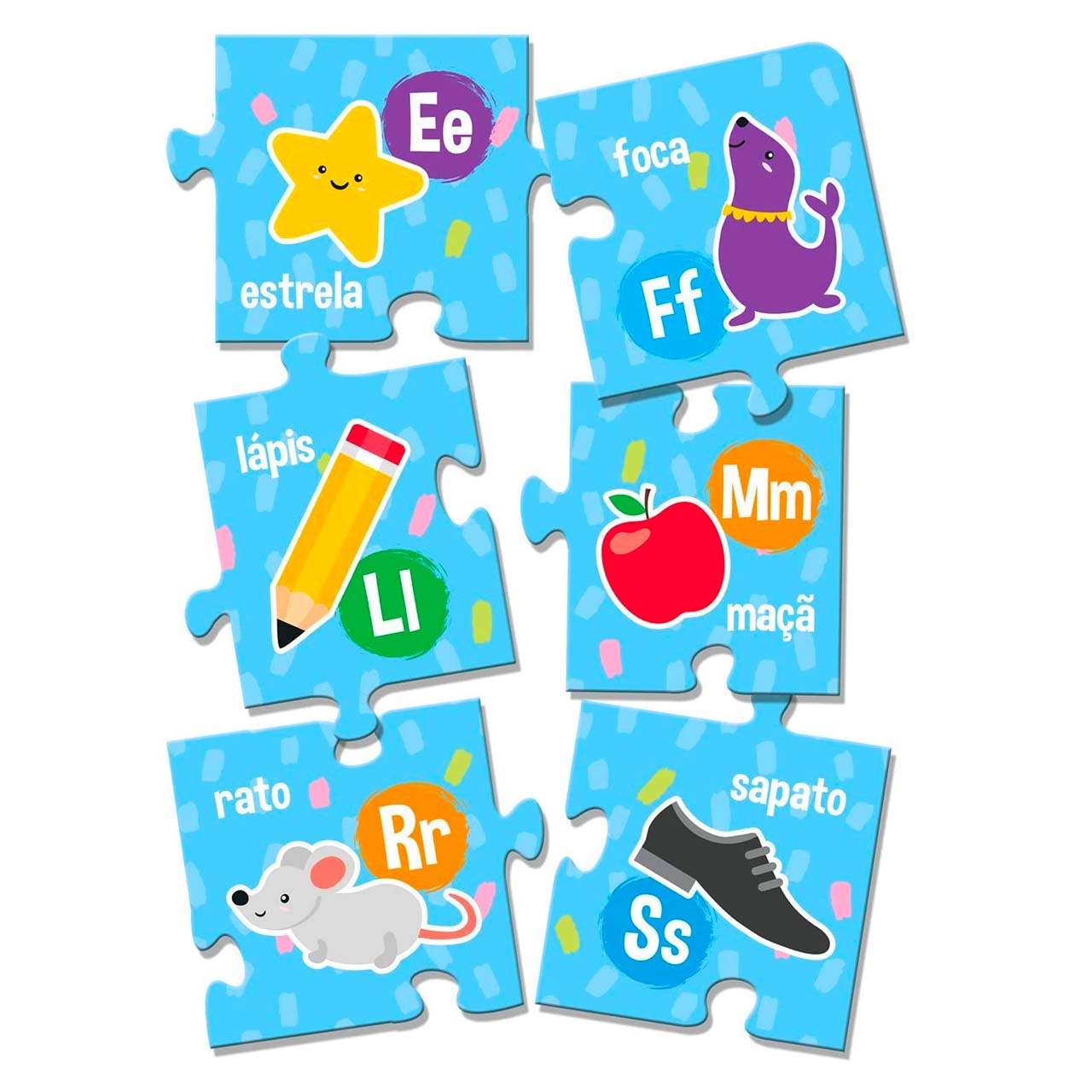 Jogo Educativo - Brincando com as Letras - 52 Peças - Toyster