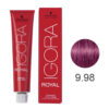 Igora Royal 9.98 Louro Extra Claro Violeta Vermelho 60ml - Schwarzkopf