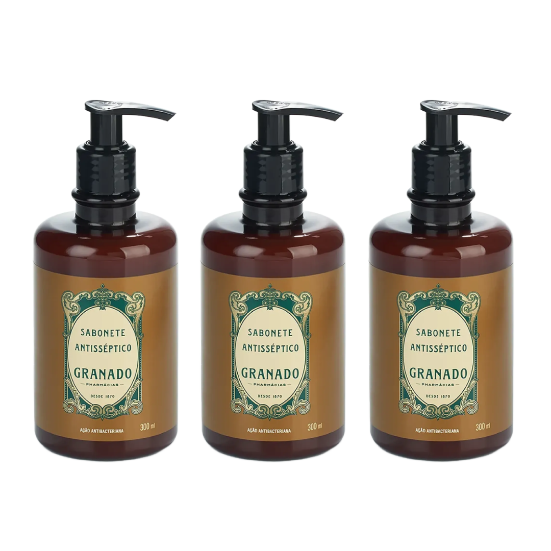 Kit - 3 Sabonetes Líquidos Antisséptico Tradicional 300ml - Granado