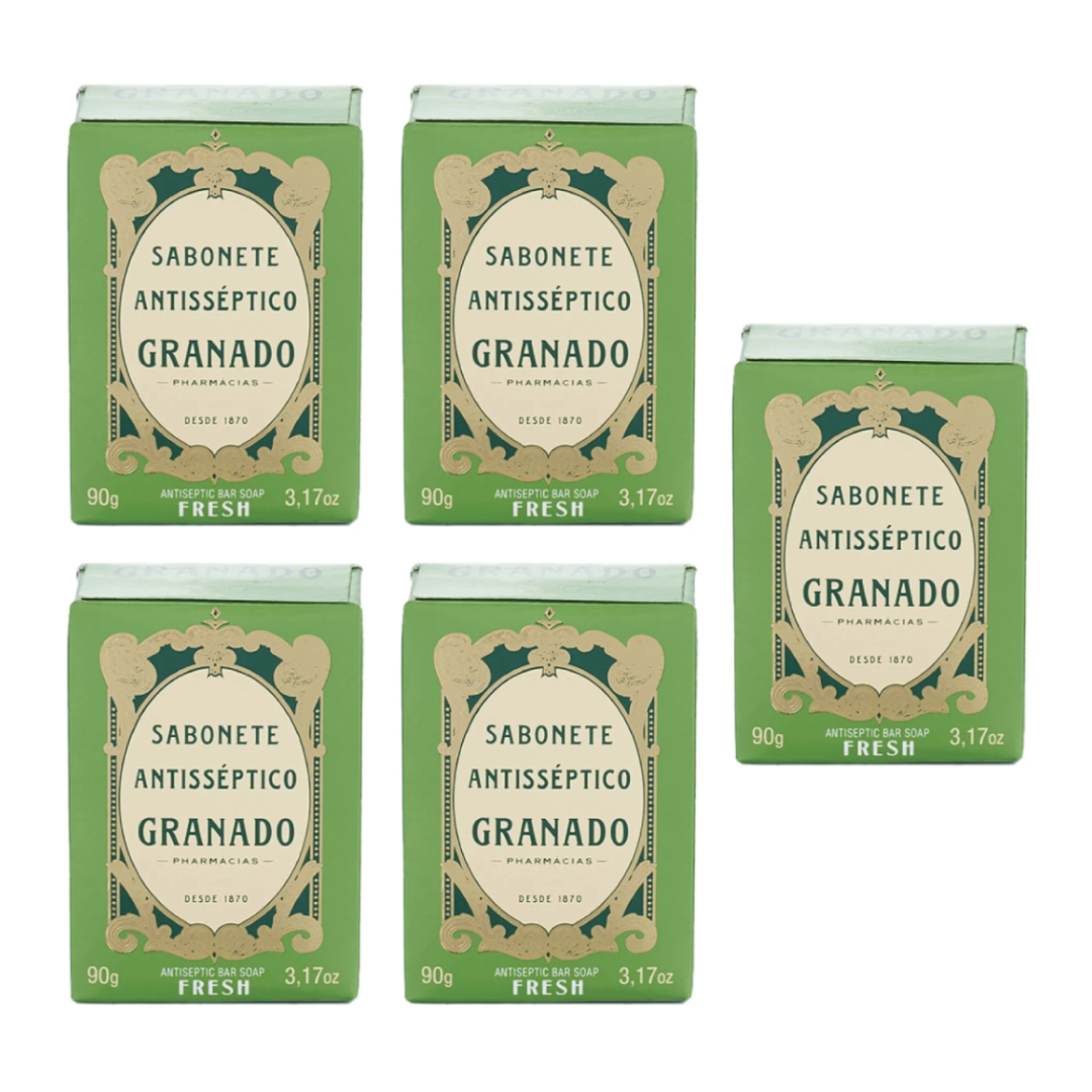 Kit - 5 Sabonetes Antisséptico Fresh 90g - Granado
